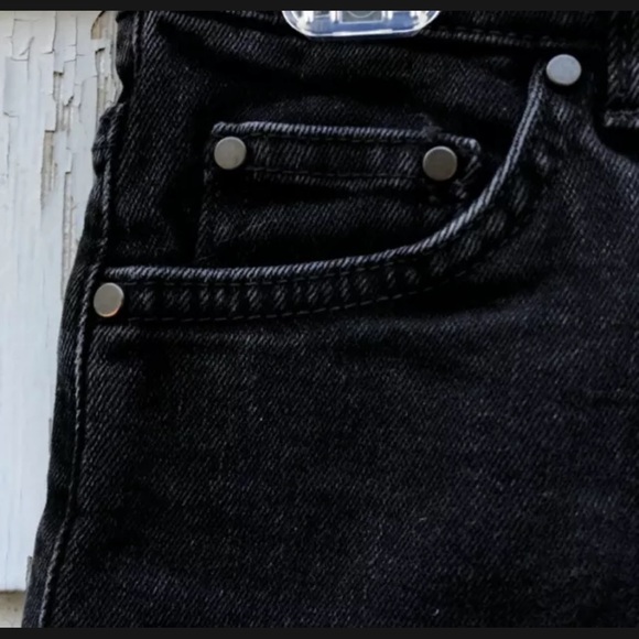 TOPSHOP BOUTIQUE DISTRESSED MOM JEANS PANTS BLACK - Picture 6 of 10